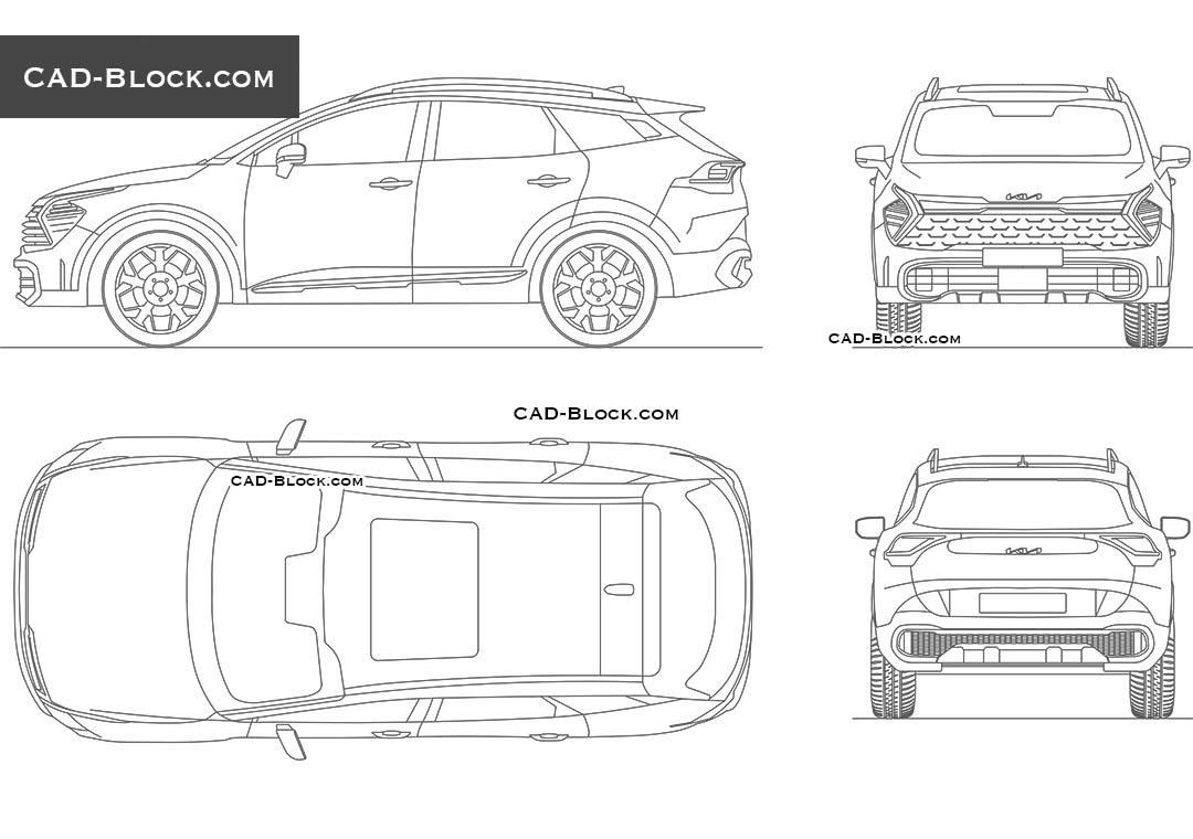 Kia Sportage (2021) - CAD Blocks, AutoCAD file