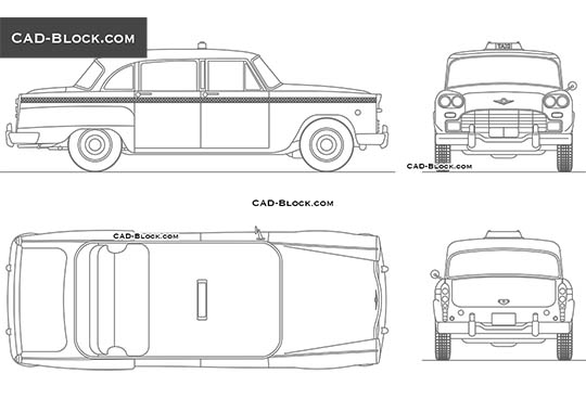 Checker Taxi - download vector illustration