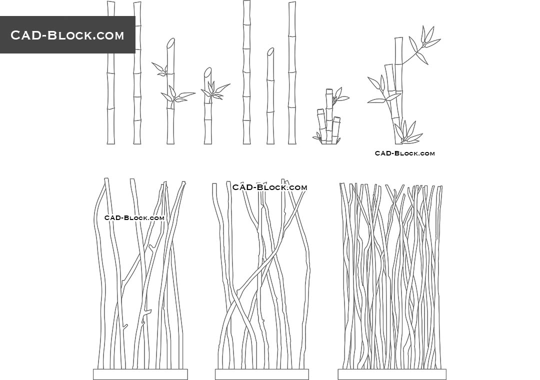 Bamboo Decor - CAD Blocks, AutoCAD file