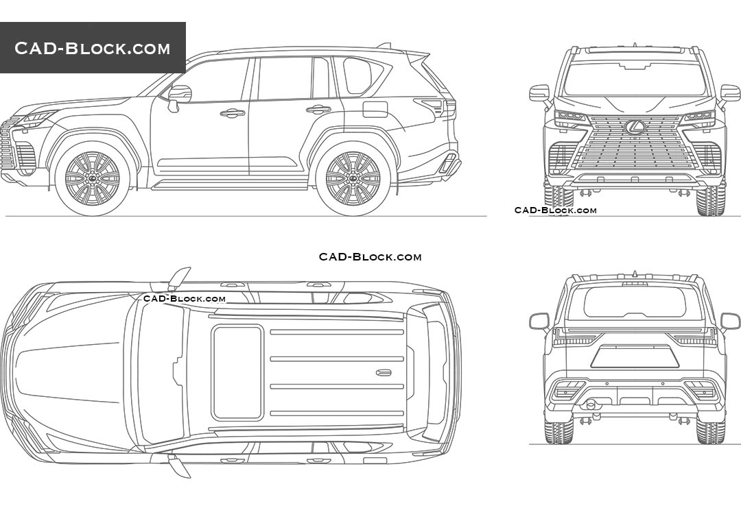 Lexus LX 600 - CAD Blocks, AutoCAD file