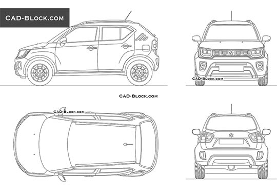 Suzuki Ignis - download vector illustration