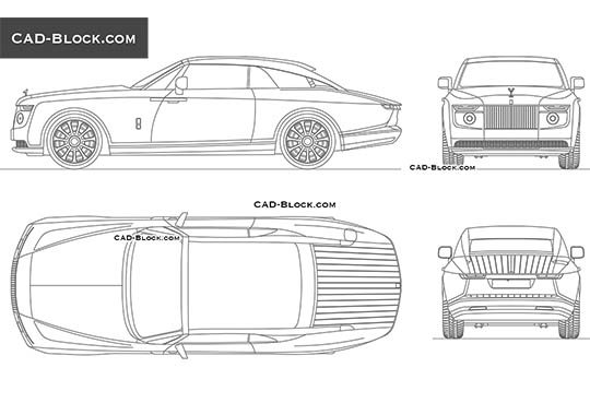 Rolls-Royce Boat Tail - download vector illustration