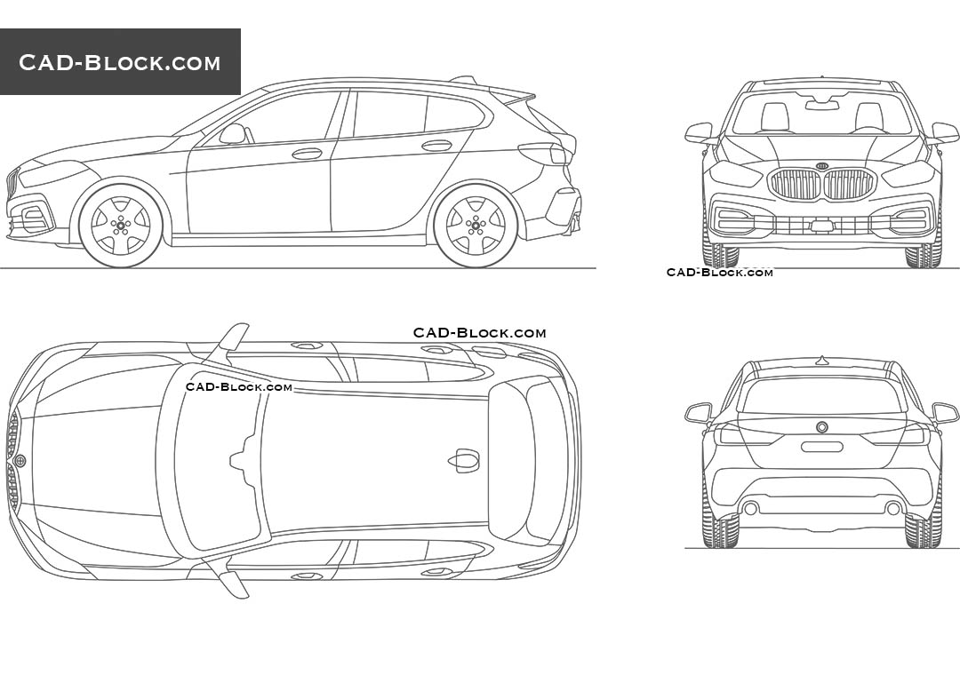 BMW 1 Series (2021) - CAD Blocks, AutoCAD file