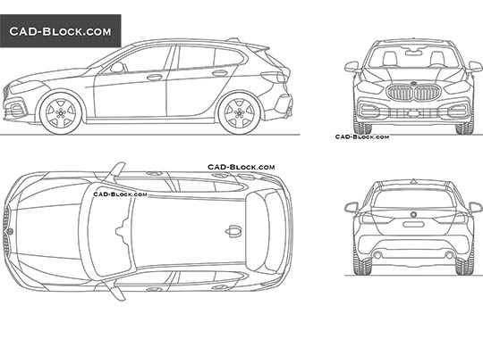 BMW 1 Series (2021) - download vector illustration