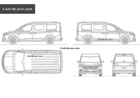 Ford Tourneo Connect Long - free CAD file