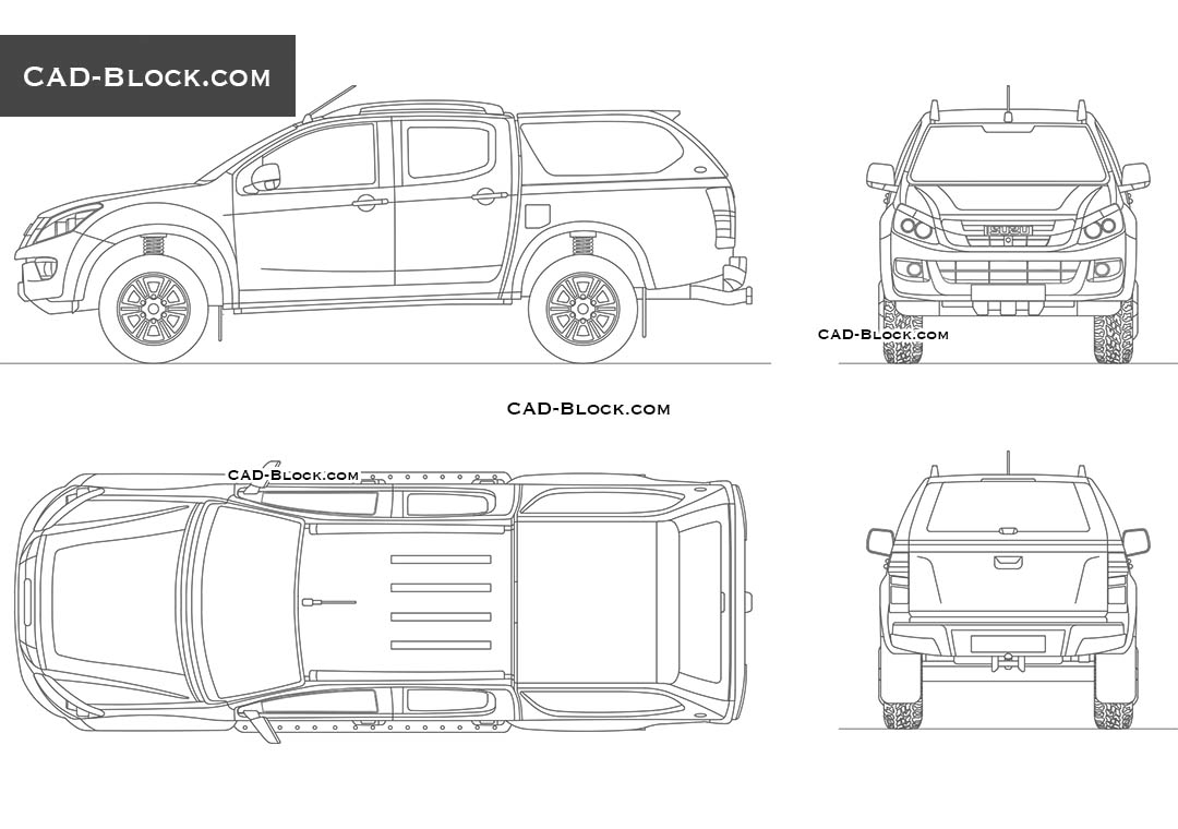 Isuzu D-Max Huntsman - CAD Blocks, AutoCAD file