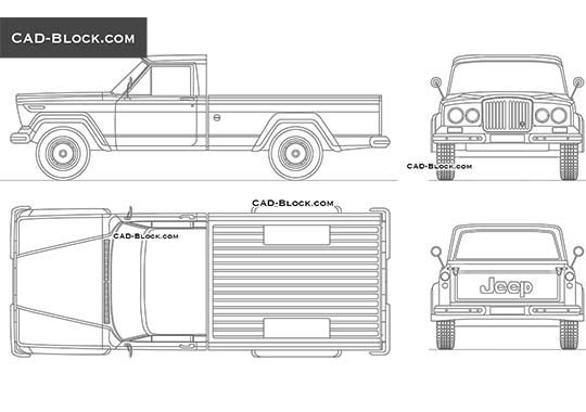 Jeep Gladiator (1962) - download vector illustration