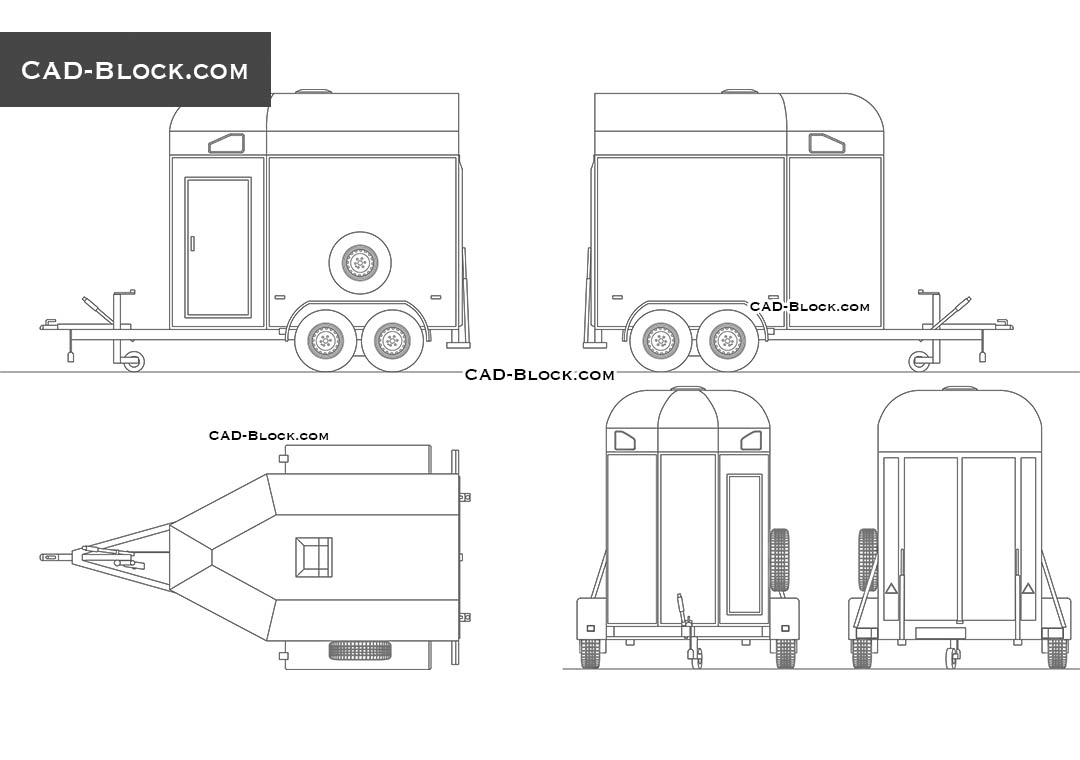 Horse Trailer - CAD Blocks, AutoCAD file