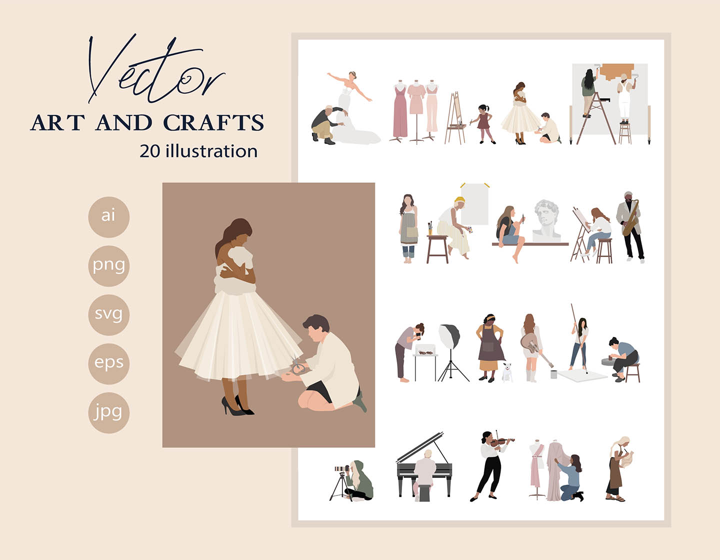Art and Crafts - Vector Illustration