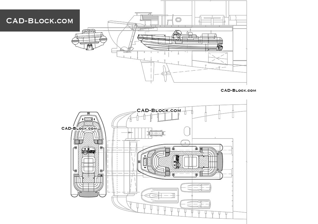 Castoldi Jet Tender 21 Boat - CAD Drawings - 1