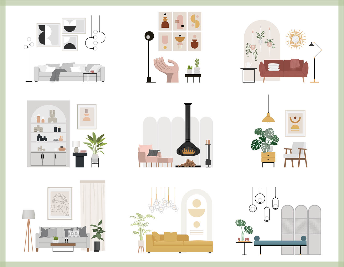 Living Room - Vector Illustration - 2