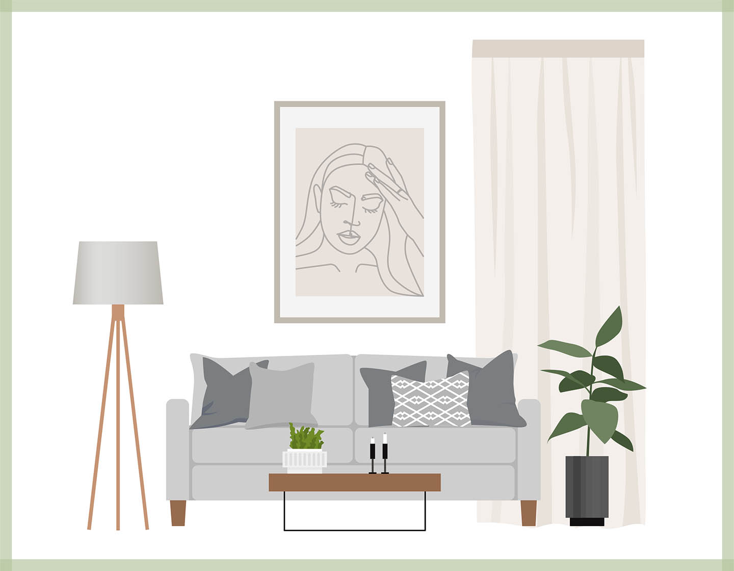Living Room - Vector Illustration - 8