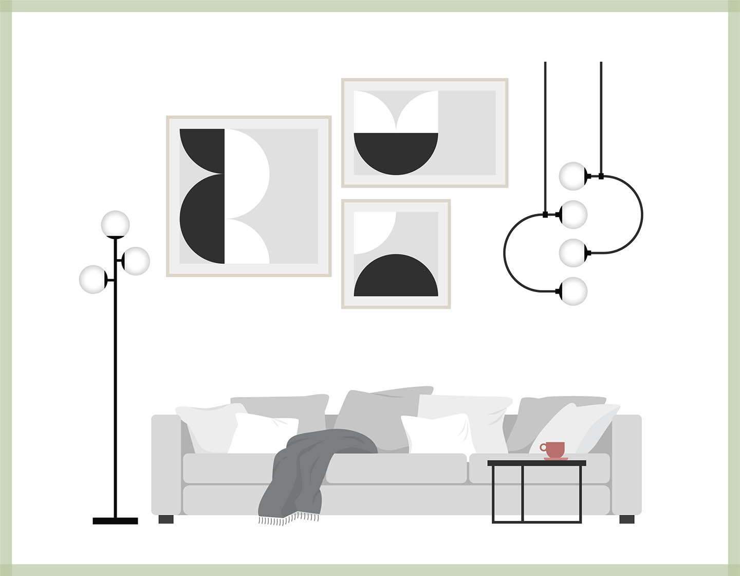 Living Room - Vector Illustration - 9