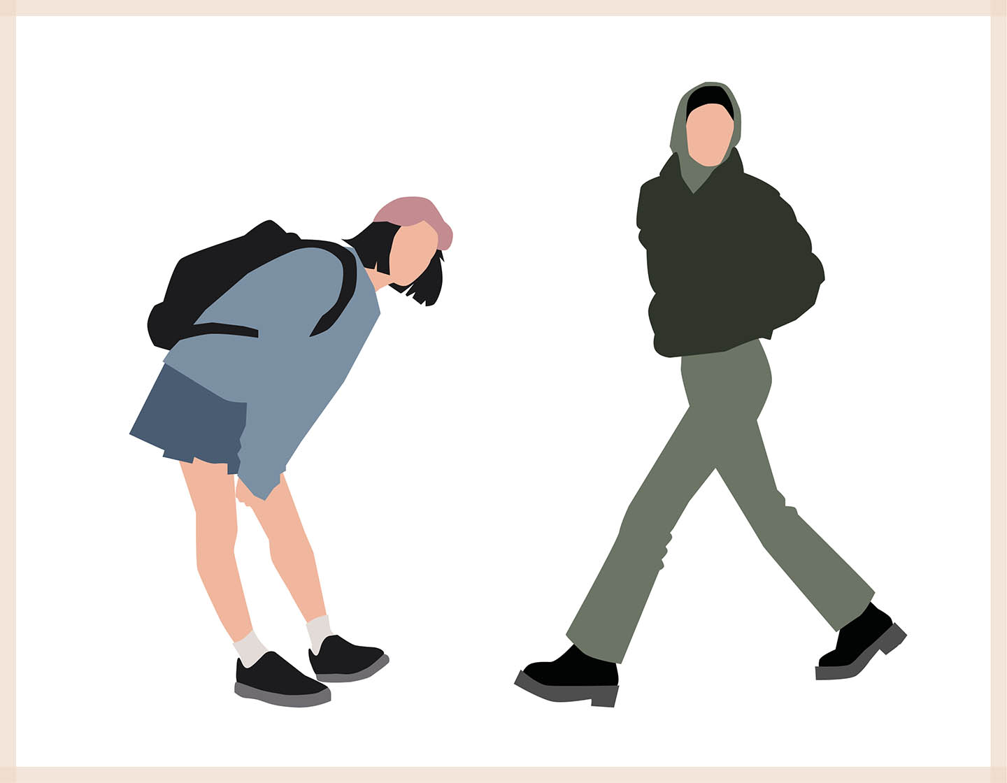 Pedestrians - Vector Illustration - 6