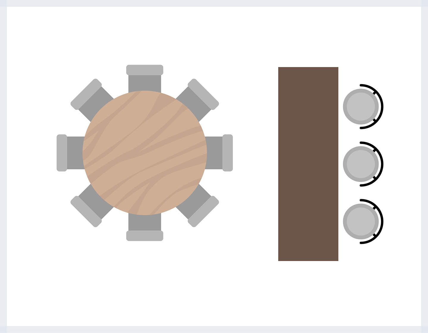 Top View Furniture - Vector Illustration - 5