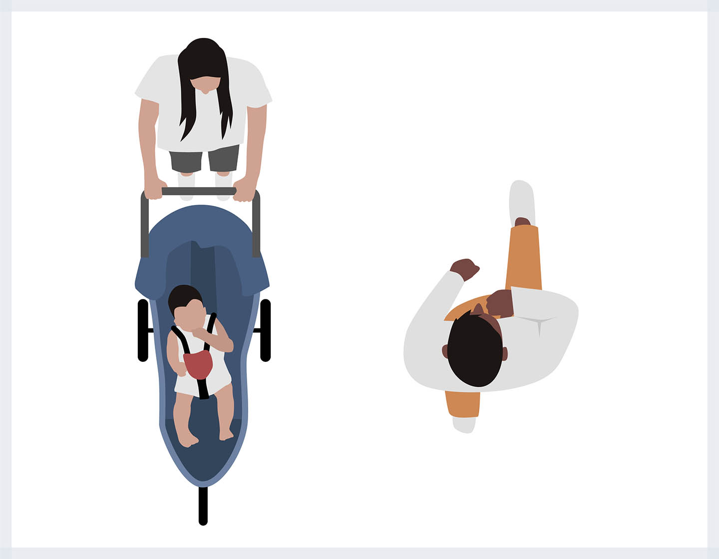 Top View People - Vector Illustration - 4