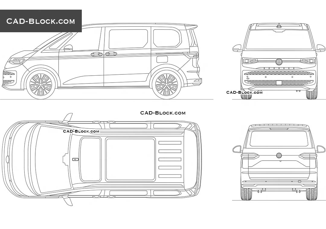Volkswagen T7 Multivan - CAD Blocks, AutoCAD file