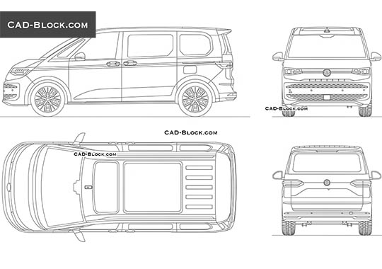 Volkswagen T7 Multivan - download vector illustration