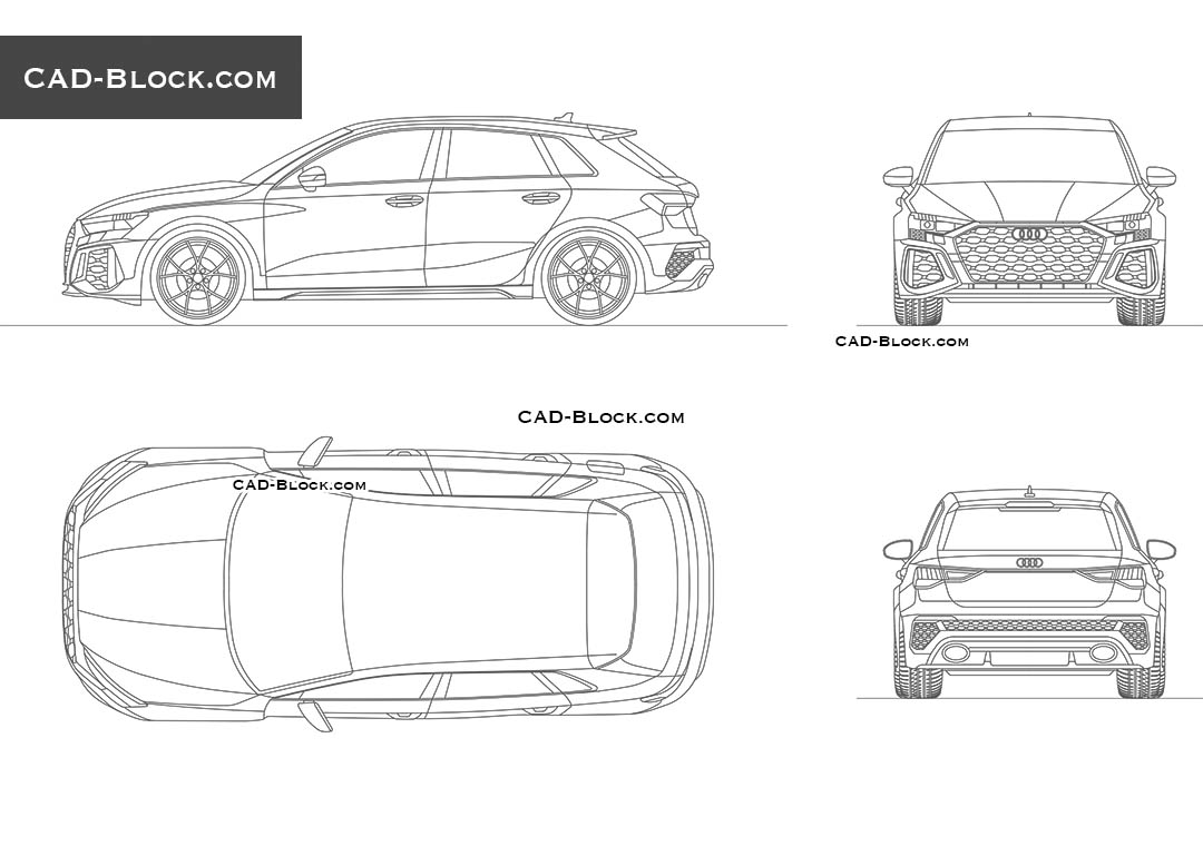 Audi RS3 - CAD Blocks, AutoCAD file