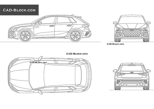 Audi RS3 - download vector illustration