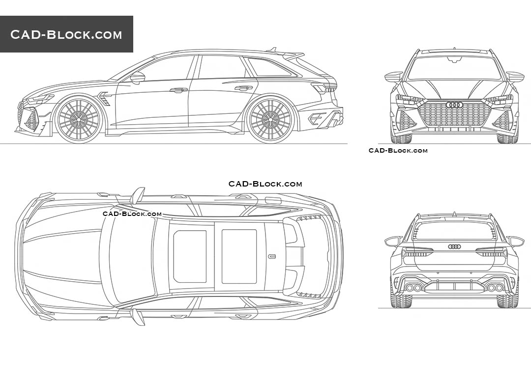 Audi RS6-R ABT - CAD Blocks, AutoCAD file