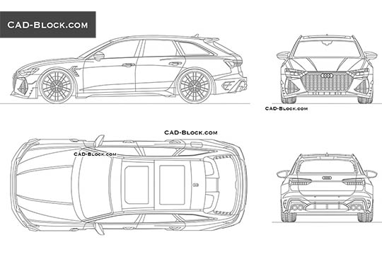 Audi RS6-R ABT - download vector illustration