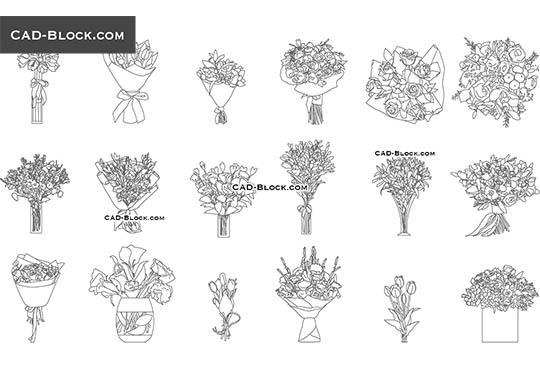 Bouquet Elevation - download vector illustration