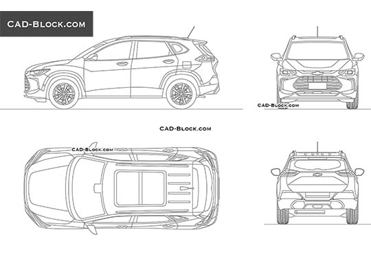 Chevrolet Tracker - download vector illustration