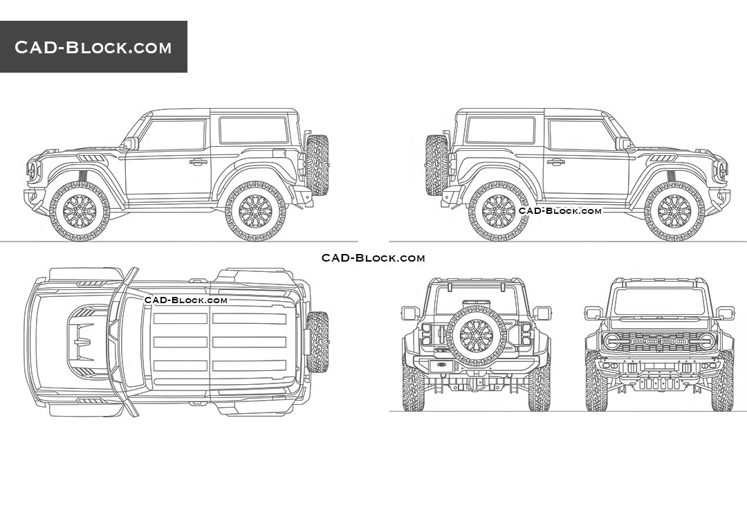 Ford Bronco Raptor 2-Door - CAD Blocks, AutoCAD file