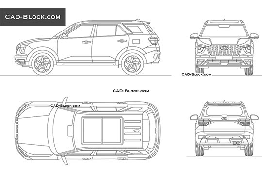 Hyundai Alcazar - download vector illustration