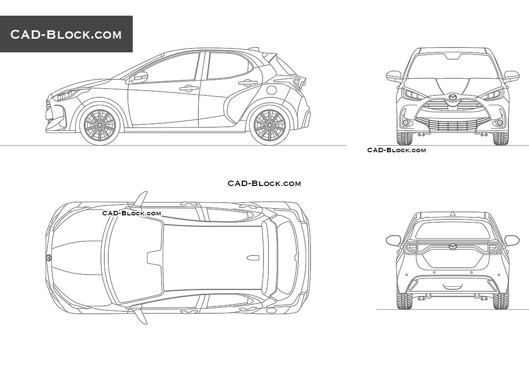 Mazda 2 Hybrid - CAD Blocks, AutoCAD file