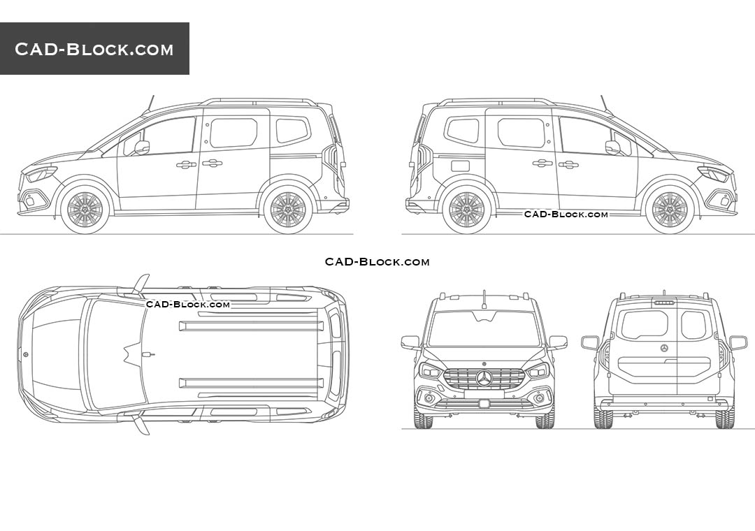 Mercedes-Benz Citan Tourer - CAD Blocks, AutoCAD file
