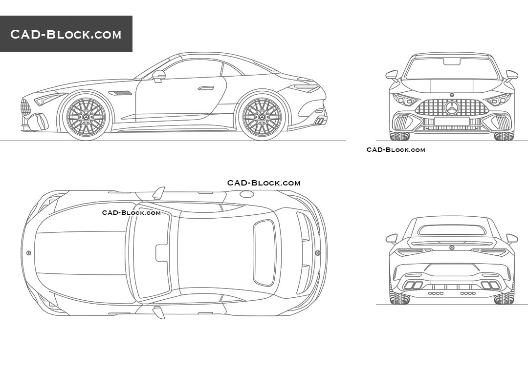 Mercedes-Benz SL 63 AMG - CAD Blocks, AutoCAD file