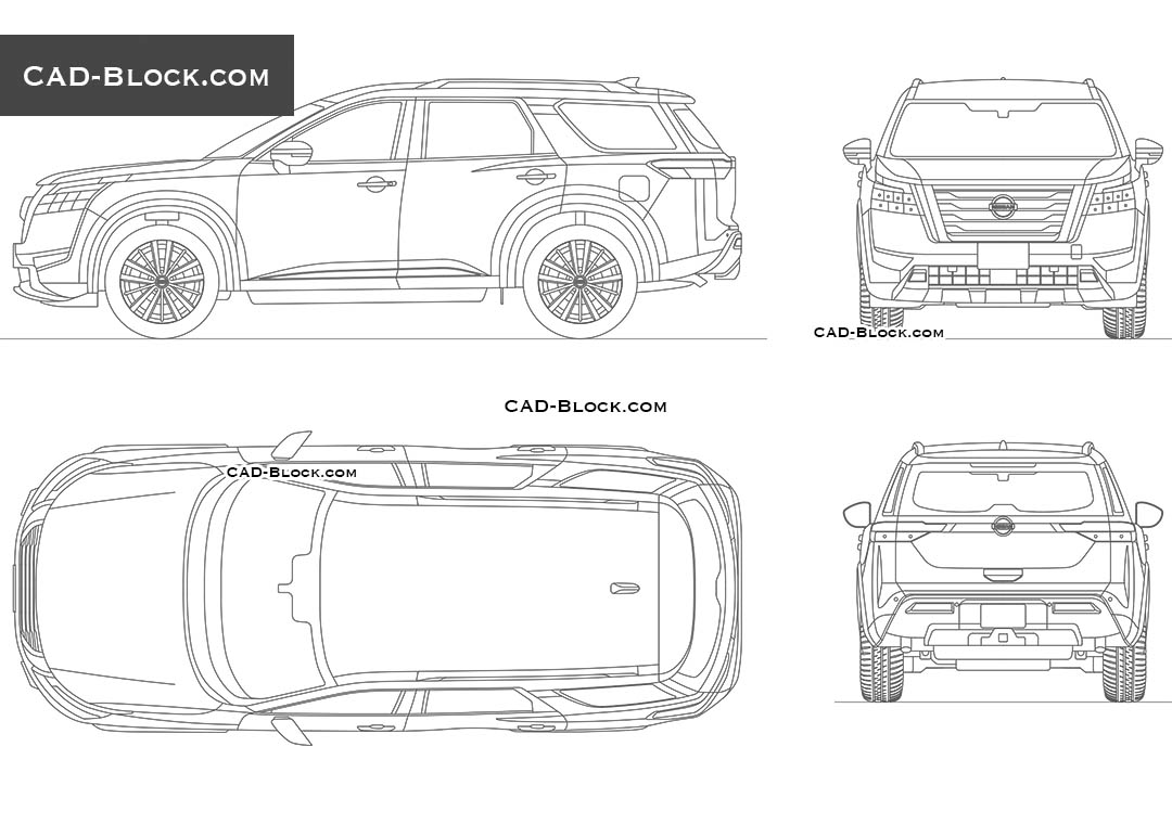 Nissan Pathfinder - CAD Blocks, AutoCAD file