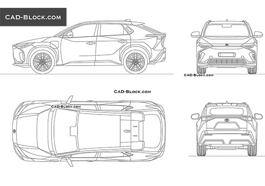 Toyota bZ4X - download vector illustration