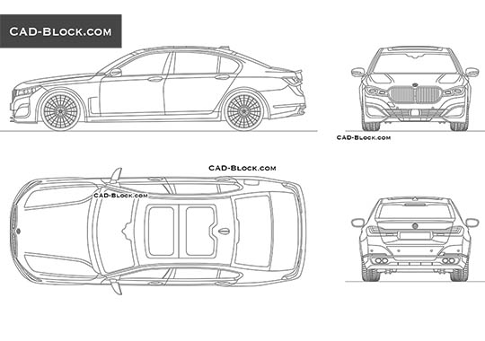 BMW Alpina B7 - download vector illustration