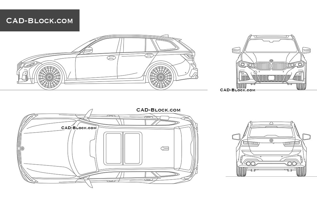 BMW Alpina D3 S Touring - CAD Blocks, AutoCAD file