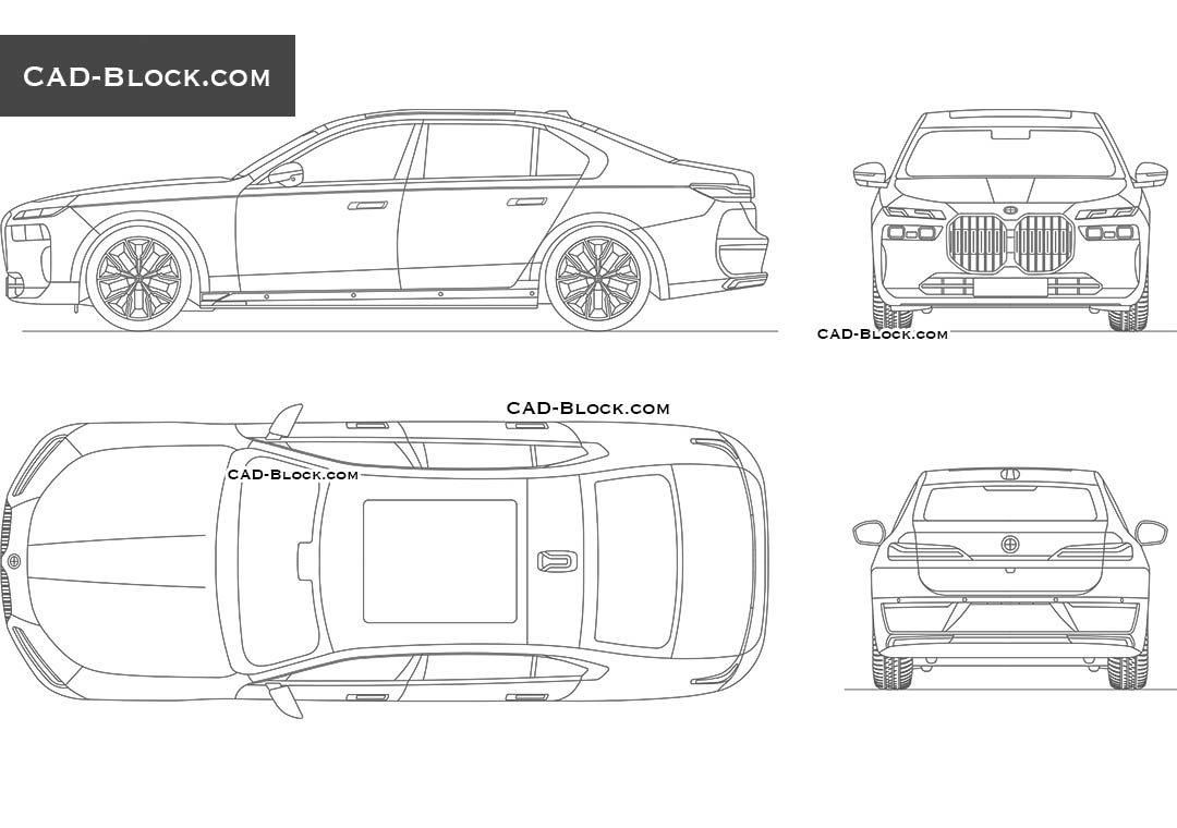BMW i7 - CAD Blocks, AutoCAD file
