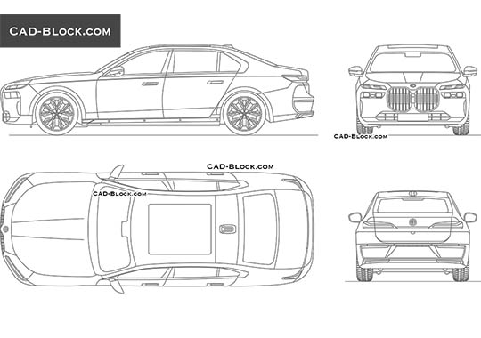 BMW i7 - download vector illustration