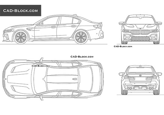 BMW M5 CS (F90) - download vector illustration