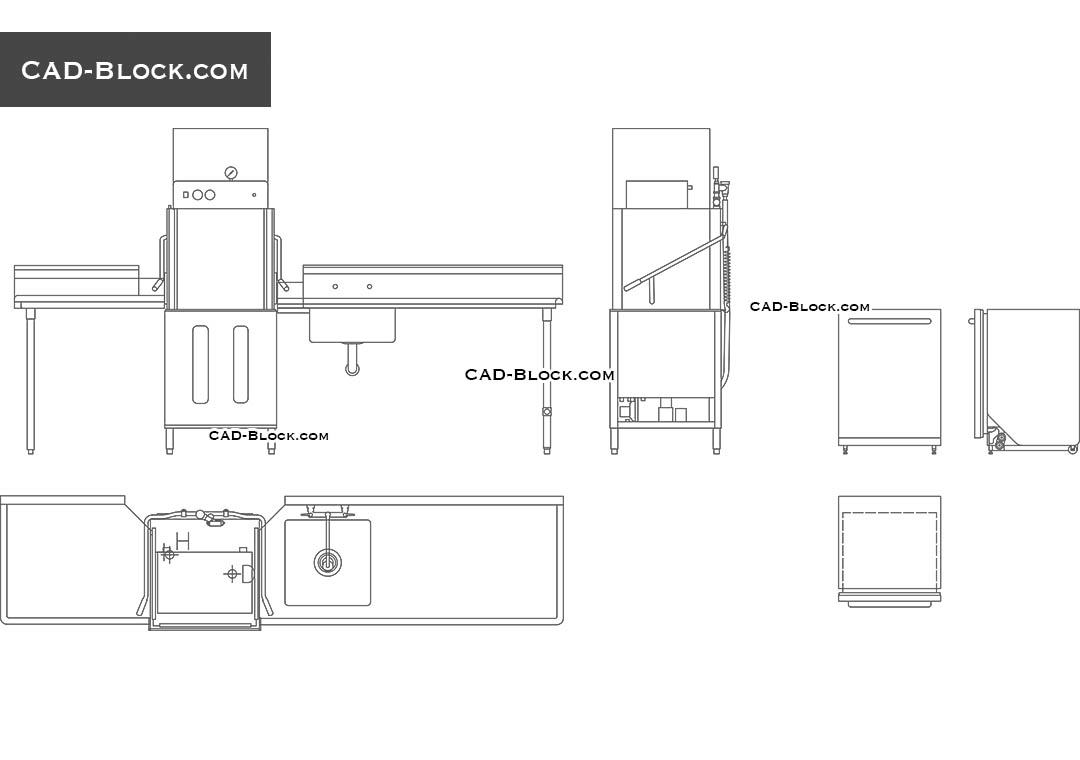 Dishwasher - CAD Blocks, AutoCAD file