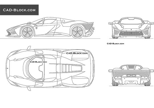 Ferrari Daytona SP3 - free CAD file