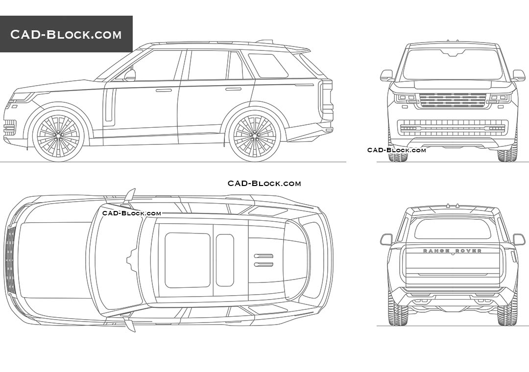 Land Rover Range Rover - CAD Blocks, AutoCAD file