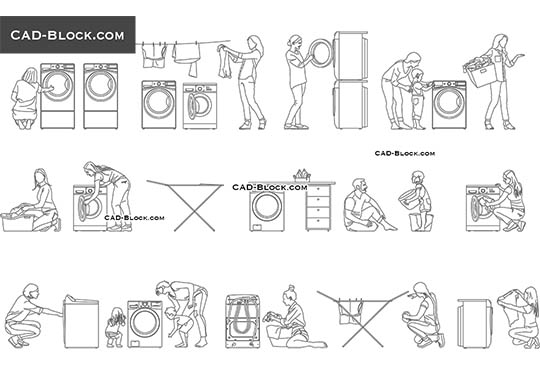 Laundry - download vector illustration