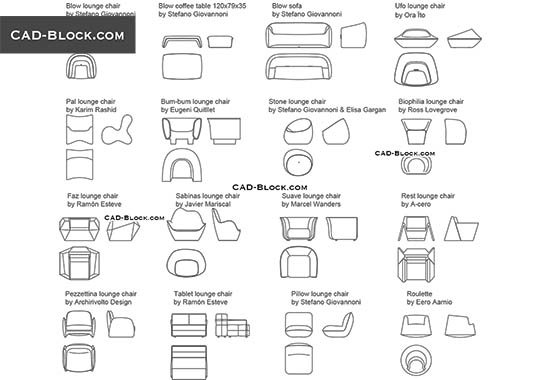Designer Lounge Chairs - download vector illustration