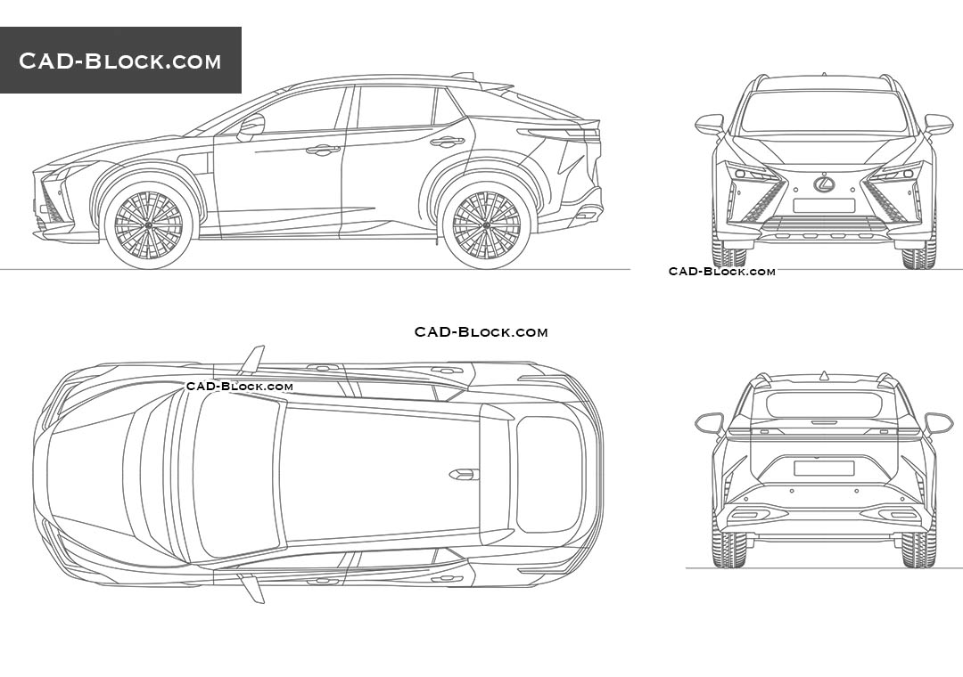 Lexus RZ 450e - CAD Blocks, AutoCAD file