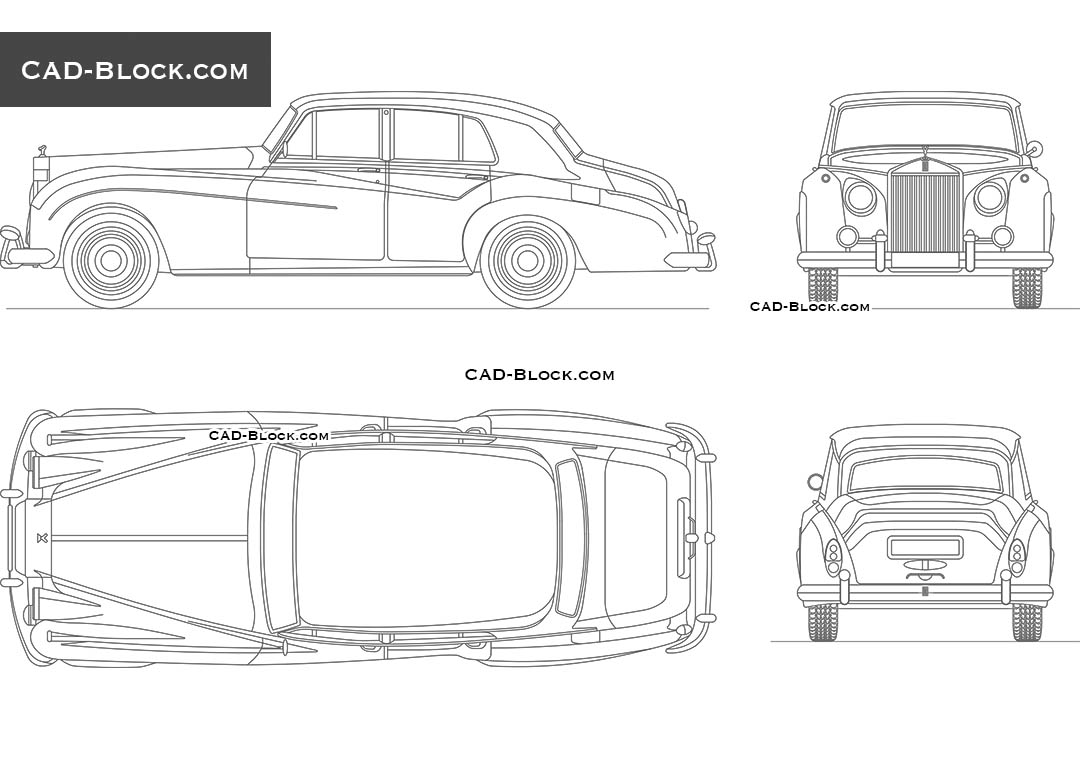 Rolls-Royce Silver Cloud 2 (1959) - CAD Blocks, AutoCAD file