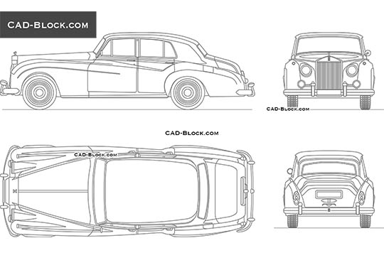 Rolls-Royce Silver Cloud 2 (1959) - download vector illustration