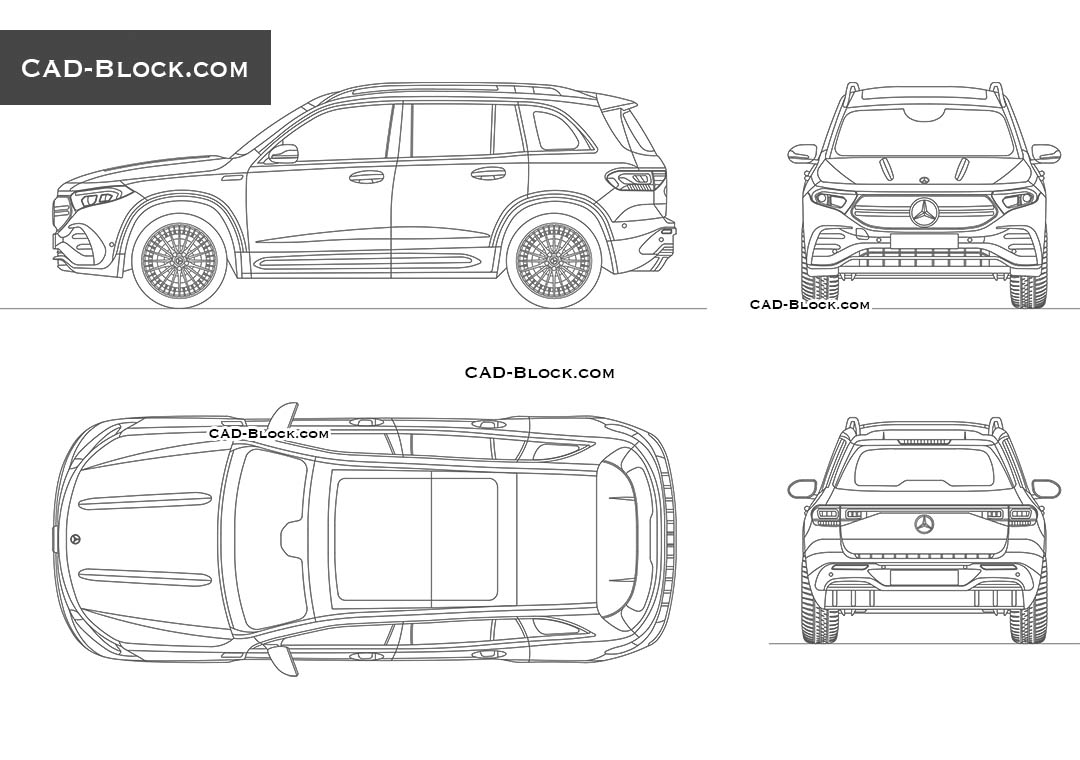 Mercedes-Benz EQB - CAD Blocks, AutoCAD file