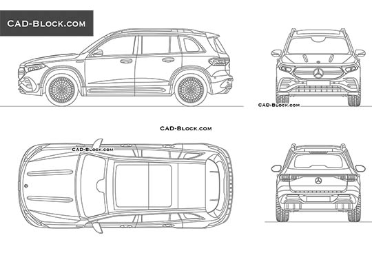Mercedes-Benz EQB - download vector illustration